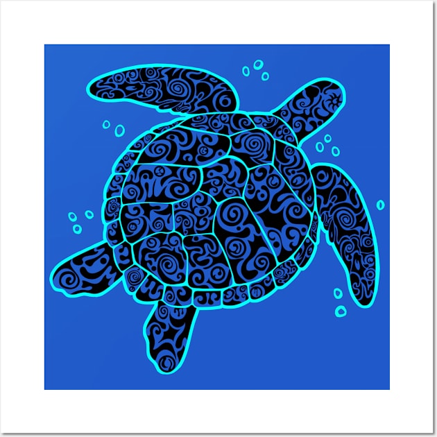 Sea Turtle Doodle Art Wall Art by Designs by Darrin